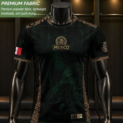 Mexico Green Gold Aztec Eagle Warrior Soccer Jersey